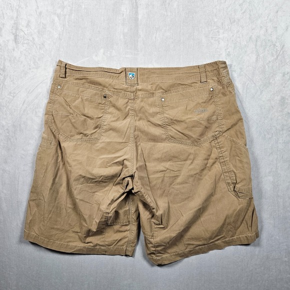 Kuhl Shorts Mens 42 Brown Zip Pockets Lightweight Outdoor Hiking Camping Utility - Picture 2 of 12